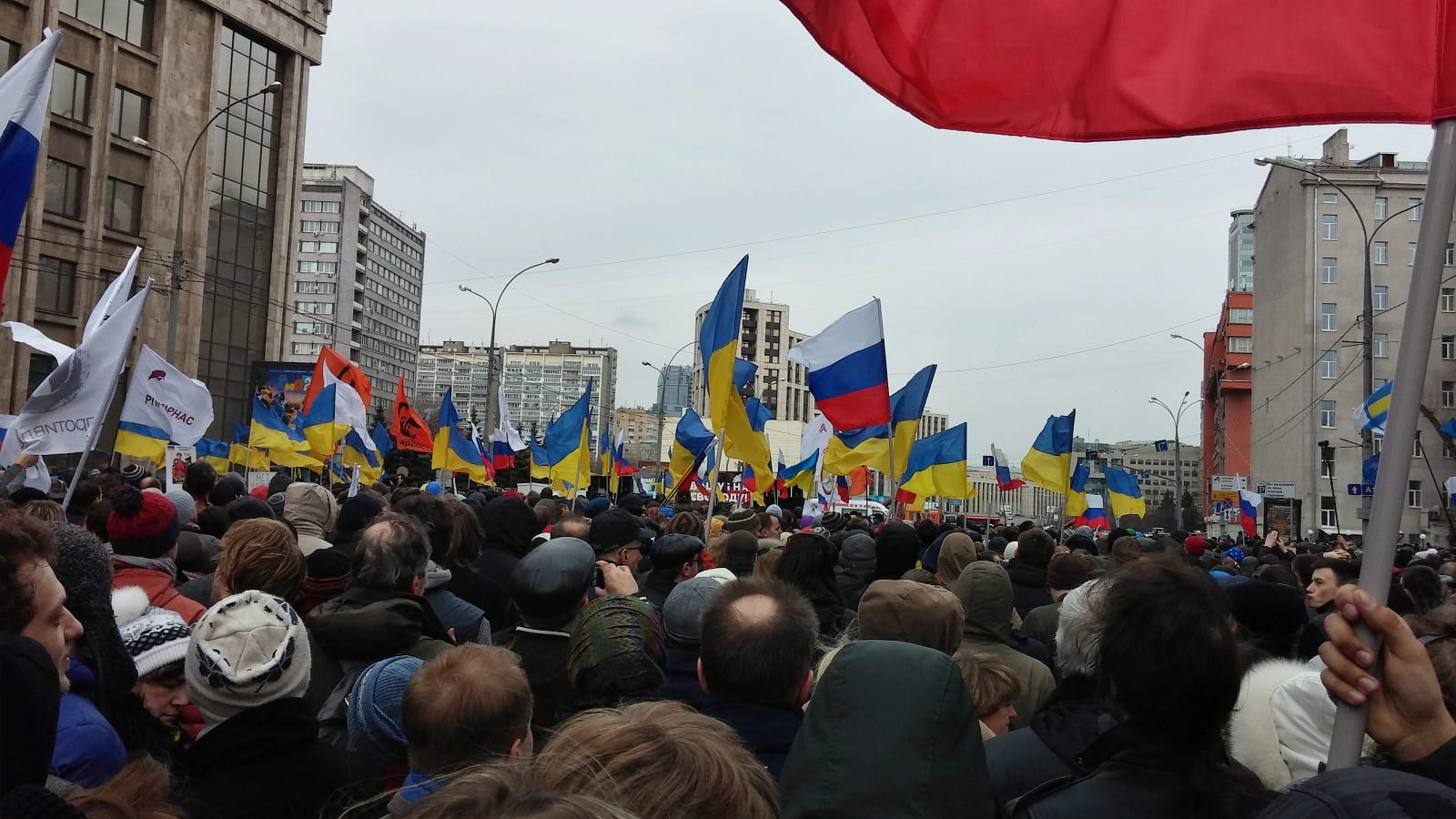 protests in Russia against the war in Ukraine in 2014