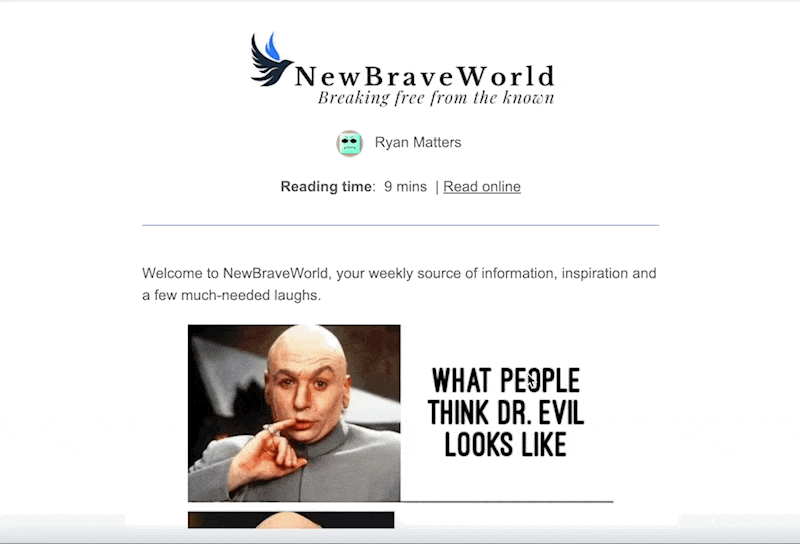 The NewBraveWorkld newsletter