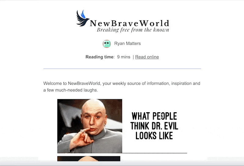 The NewBraveWorld newsletter The NewBraveWorkld newsletter